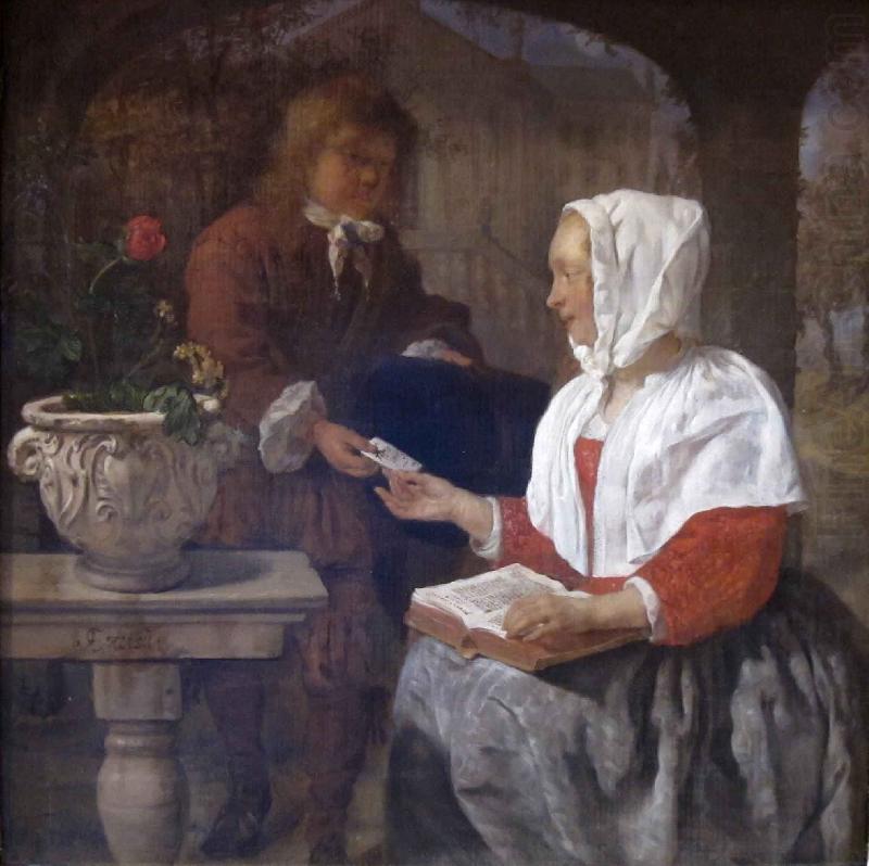 Gabriel Metsu A Girl Receiving a Letter china oil painting image